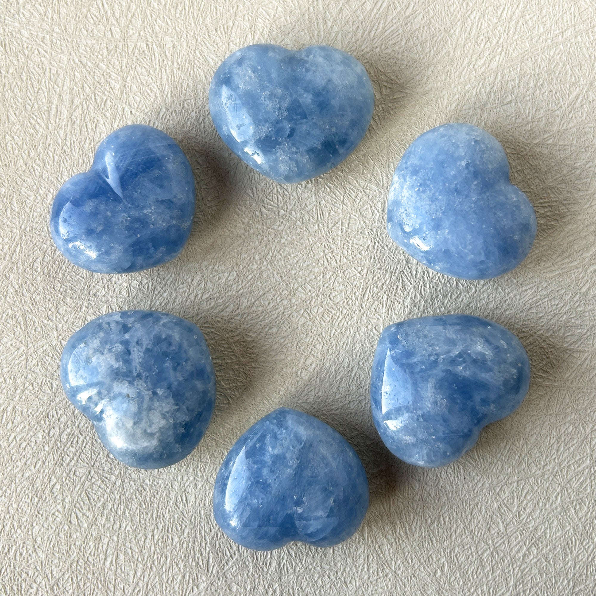 Blue Calcite Heart Crystal