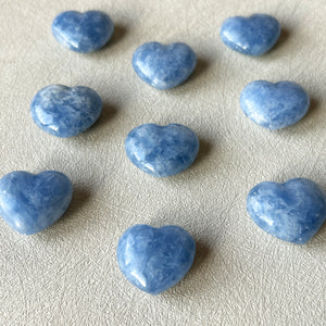 Blue Calcite Heart Crystal