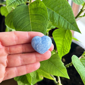 Blue Calcite Heart Crystal