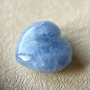 Blue Calcite Heart Crystal