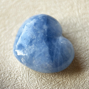 Blue Calcite Heart Crystal