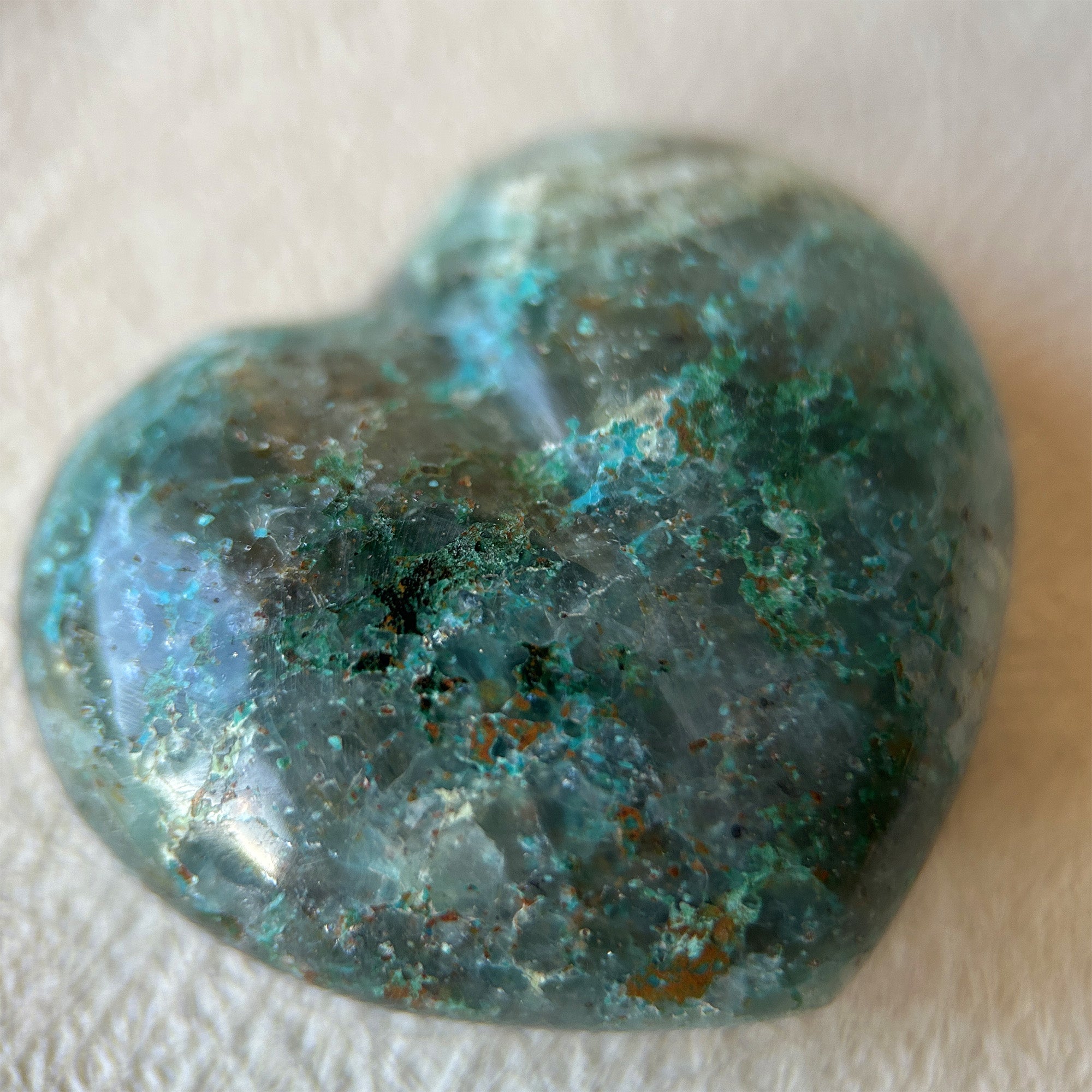 Chrysocolla Heart Crystal