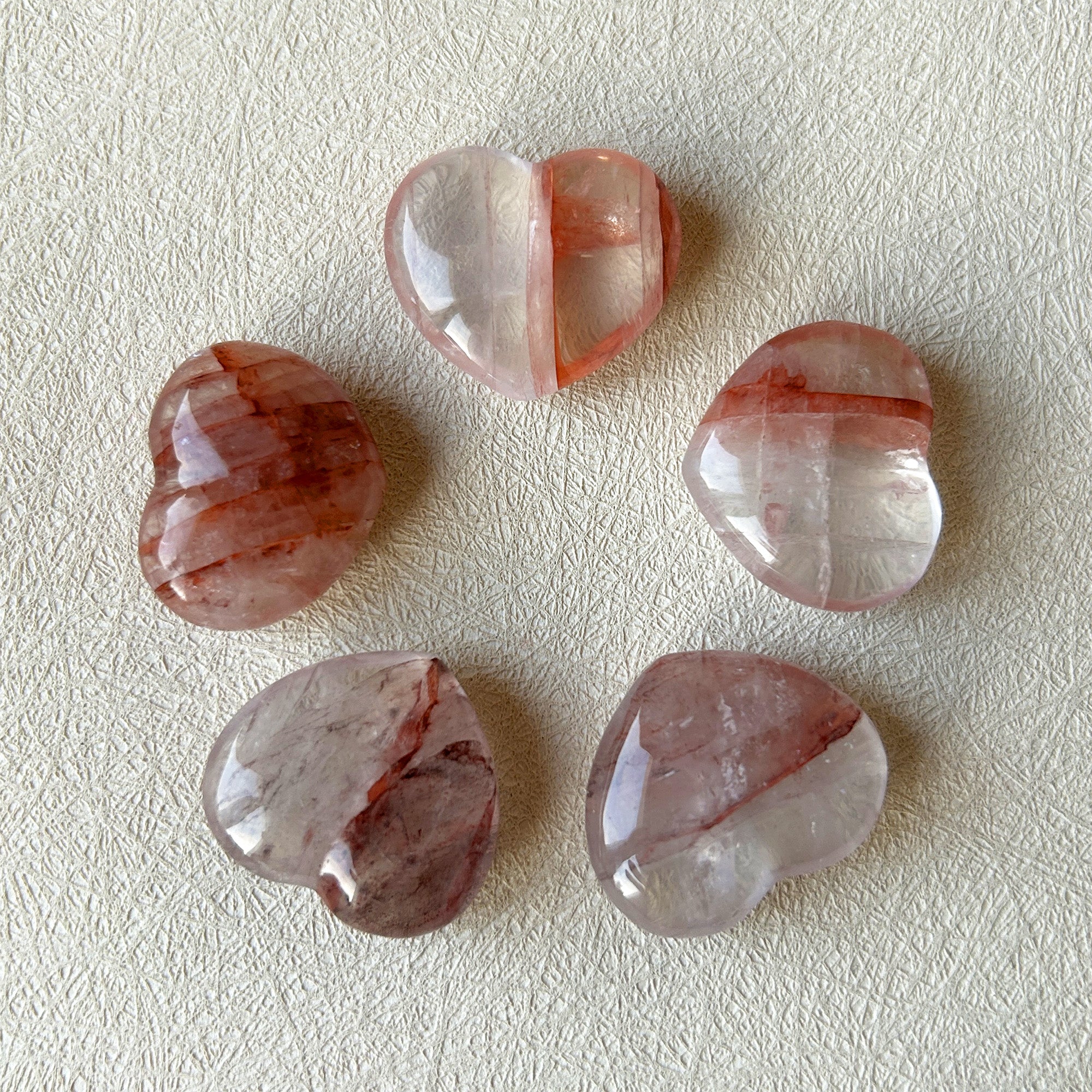 Fire Quartz Heart Crystal