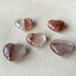 Fire Quartz Heart Crystal