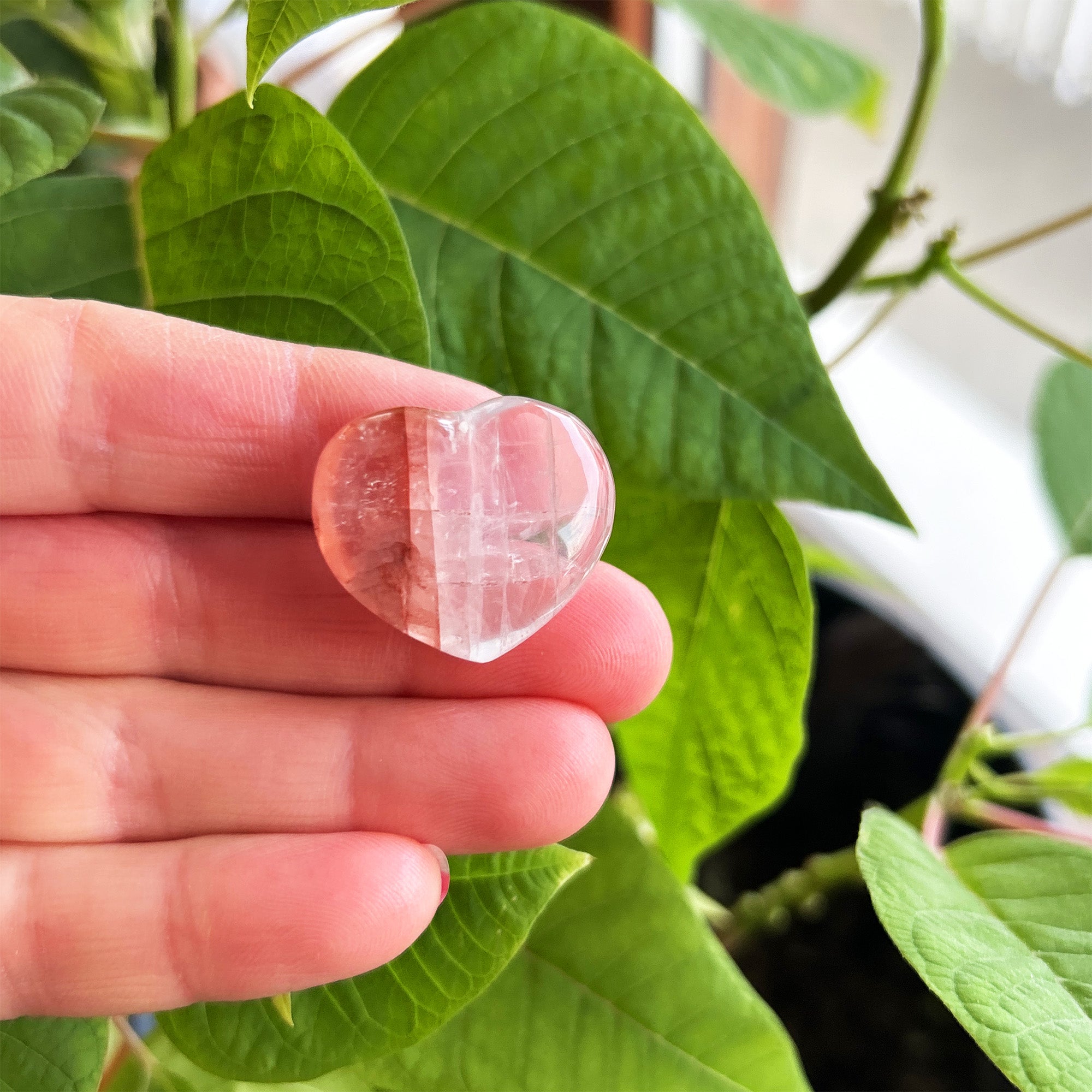 Fire Quartz Heart Crystal