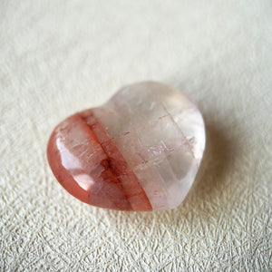 Fire Quartz Heart Crystal