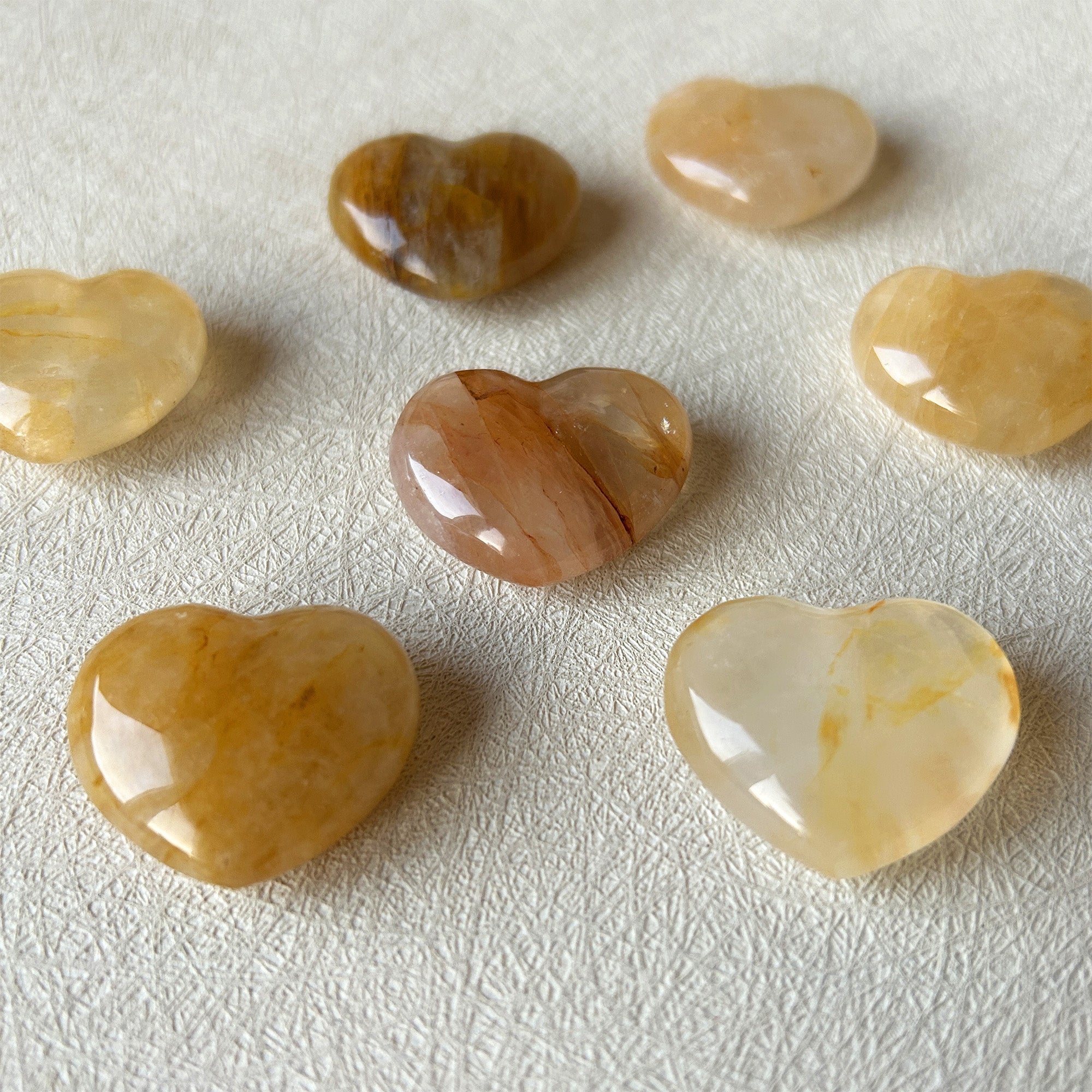 Golden Healer Quartz Heart Crystal