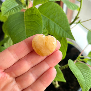 Golden Healer Quartz Heart Crystal