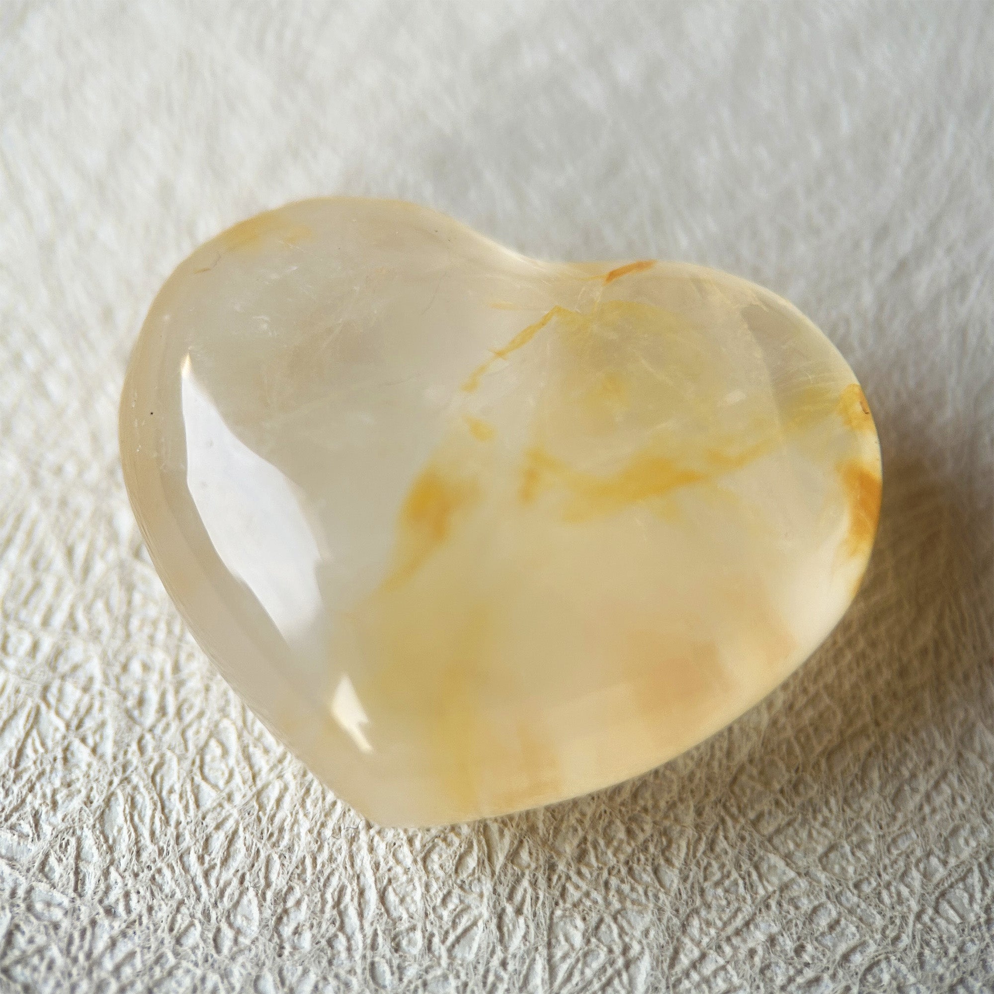 Golden Healer Quartz Heart Crystal