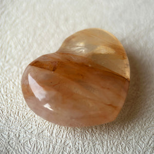 Golden Healer Quartz Heart Crystal