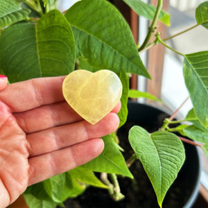 Lemon Calcite Heart Crystal