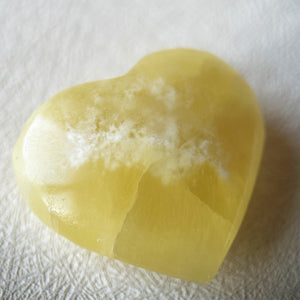 Lemon Calcite Heart Crystal