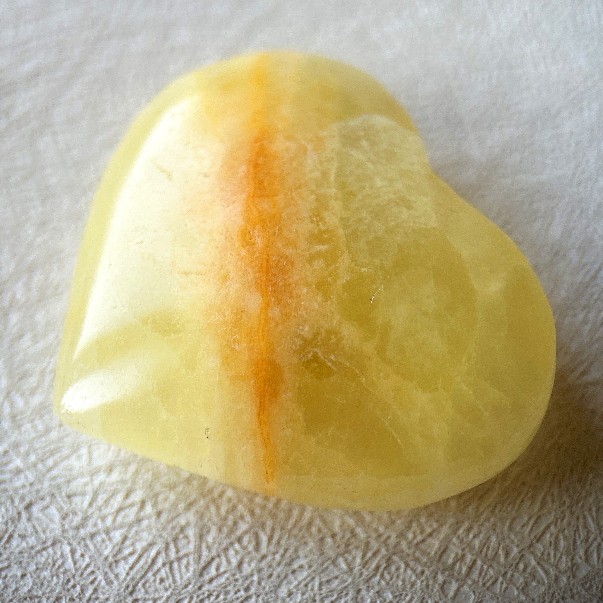 Lemon Calcite Heart Crystal