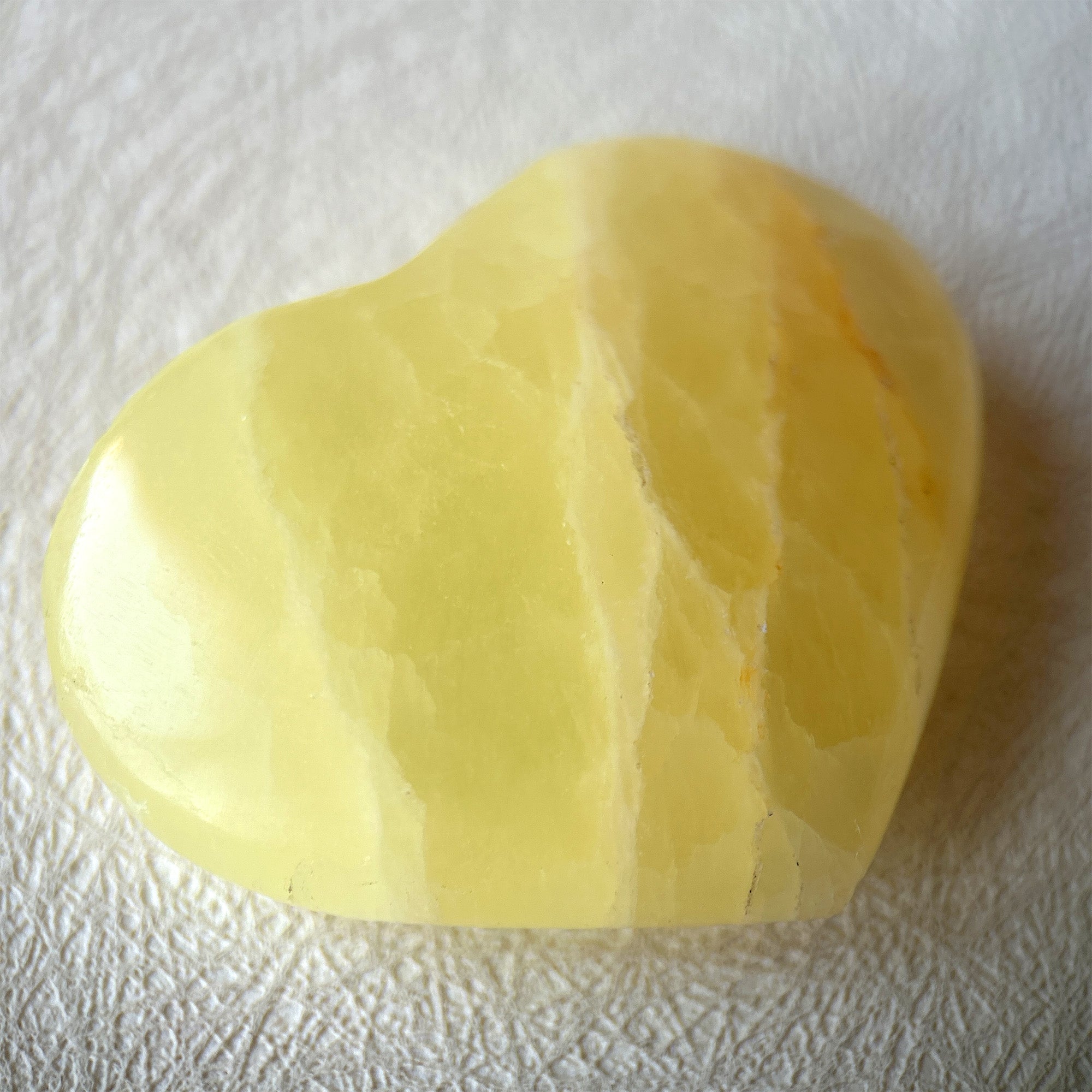 Lemon Calcite Heart Crystal