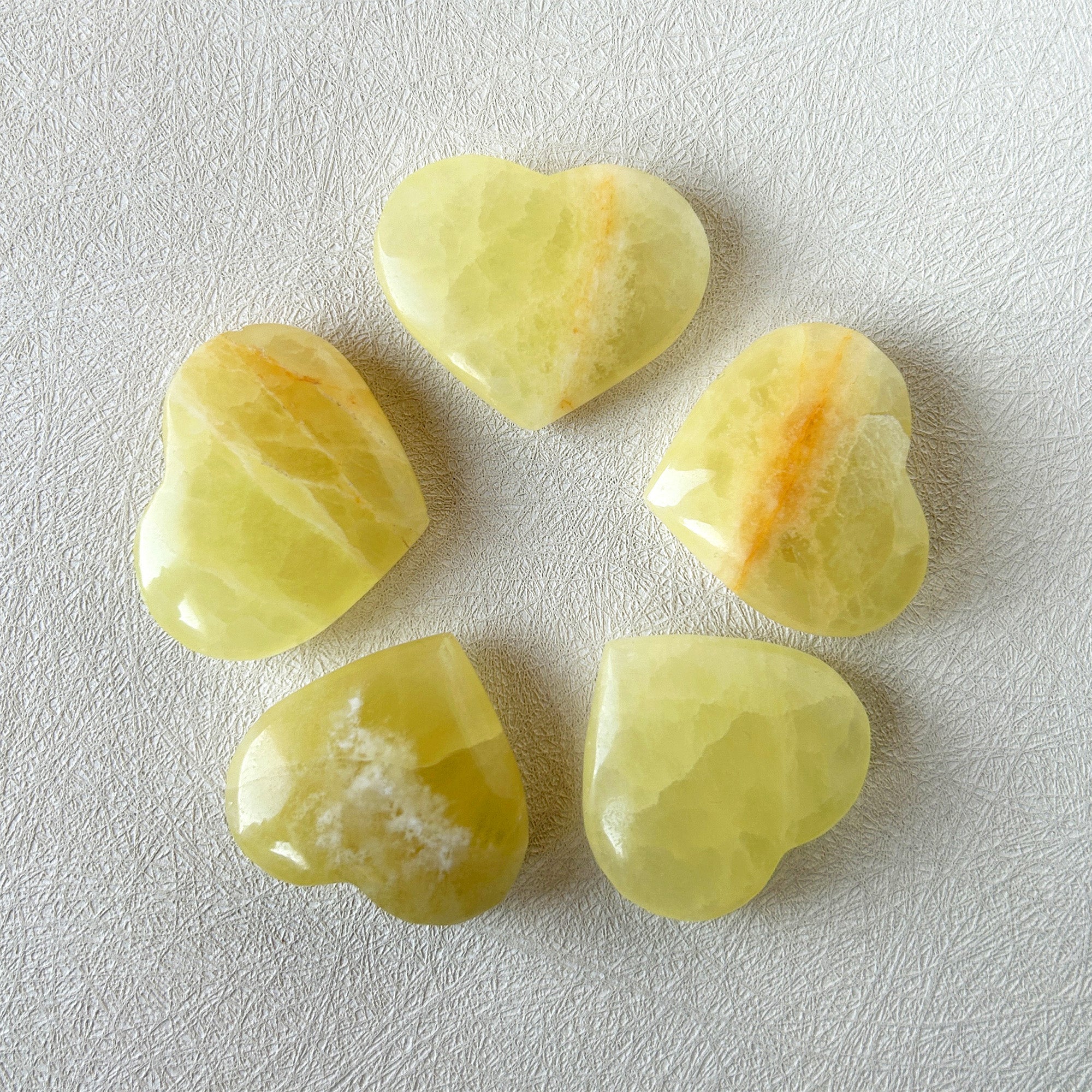 Lemon Calcite Heart Crystal