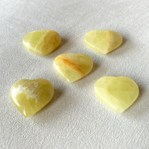 Lemon Calcite Heart Crystal