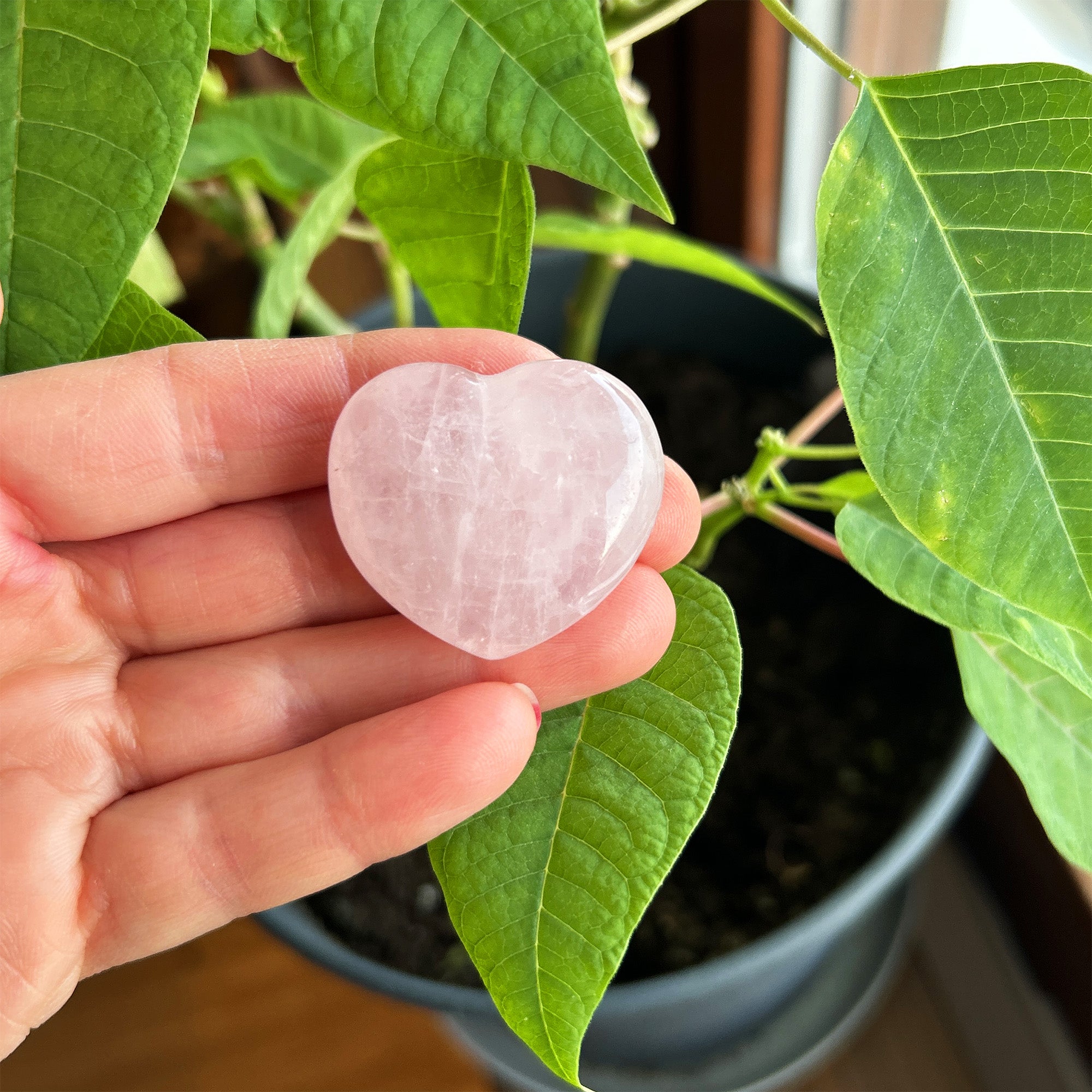 Pink Quartz Heart Crystal